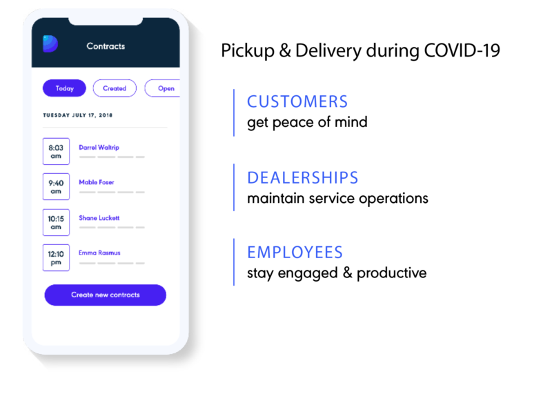 Dealerware Mobile for pickup and delivery