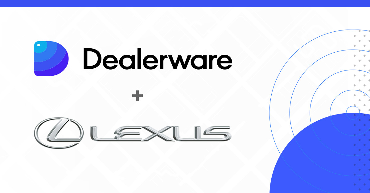Dealerware and Lexus logos announcing Dealerware approval as Lexus preferred partner