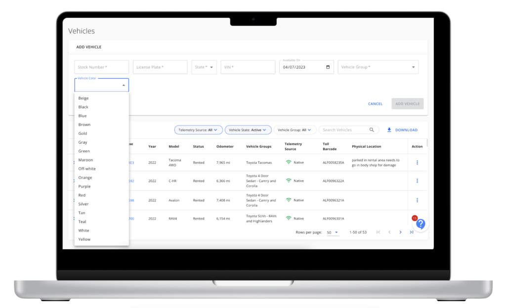 Dealerware New Features - Vehicle Color Designation