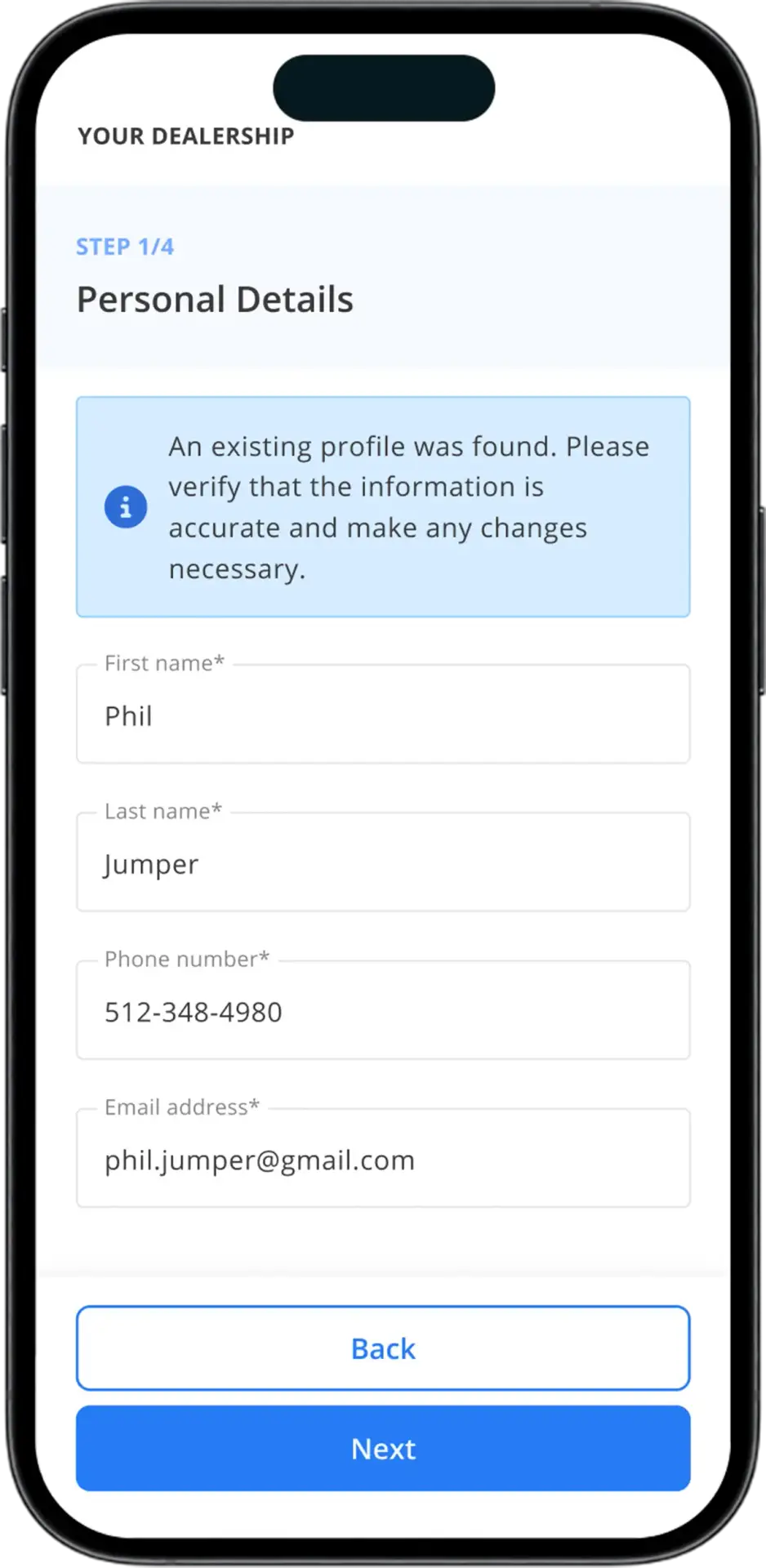 Customer Mobile Check-In